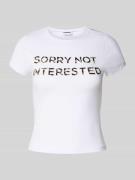 T-shirt met statementstitching, model 'KATINKA'