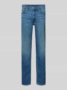 Slim fit jeans met logopatch, model 'Clearwater'