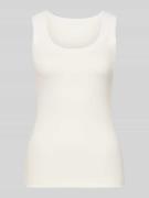 Tanktop met geribde ronde hals