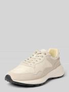 Sneakers van leermix met logodetail, model 'City'