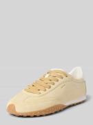 Sneakers van echt leer met logodetail, model 'Mimosa'
