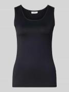 Slim fit top met ronde hals