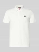 Slim fit poloshirt met logo-applicatie