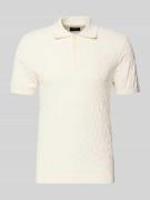 Regular fit poloshirt met structuurmotief