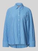 Oversized blouse met lange mouwen van katoenmix