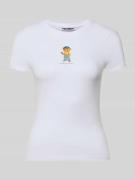 Slim fit T-shirt met logoprint, model 'Sweet'
