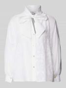 Overhemdblouse van een mix van katoen en zijde