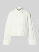 Relaxed fit overhemdblouse met opgestikte zak, model 'Lee'