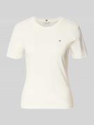 Slim fit T-shirt van puur katoen