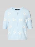 Slim fit gebreid jack met intarsia, model 'DOFFY INTARSIA'