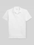 Slim fit poloshirt van katoenmix