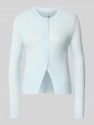 Regular fit gebreid jack met enkele knoopsluiting, model 'ELLA'