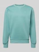 Sweatshirt met ronde hals en labelstitching