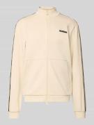 Sweatjack met opstaande kraag en tweewegsritssluiting