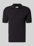 Slim fit poloshirt in gebreide look, model 'Kane'