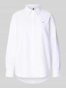 Relaxed fit overhemdblouse van puur katoen