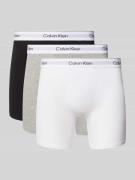 Boxershort met elastische band met label in een set van 3 stuks
