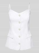 Top met bandjes met knoopsluiting, model 'ISABEAU'