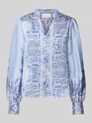 Slim fit blouse met tuniekkraag, model 'Massima'