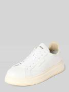 Chunky sneakers van leer met labeldetail