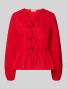 Slim fit blouse met lange mouwen van puur katoen