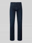 Straight fit jeans van katoenmix, model 'Arne Pipe'