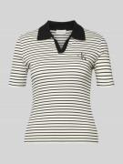 Slim fit poloshirt met labelstitching
