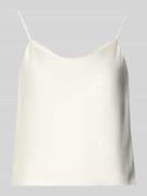 Top met bandjes van satijn met cascadehals