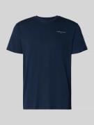 Slim fit T-shirt van puur katoen, model 'LINEAR CHEST TEE'