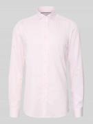 Body fit zakelijk overhemd met kentkraag