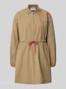 Mini-jurk met overhemdkraag en ritssluiting