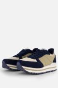 Woden Ronja Plateau Sneaker blauw Leer