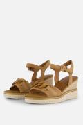 Tamaris Sandalen met hak cognac Leer