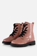 Kipling Ella Veterboots roze Imitatieleer