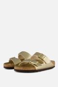 Birkenstock Arizona Slippers goud Imitatieleer