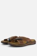 Outfielder Slippers cognac Leer