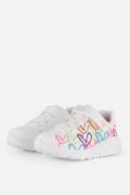 Skechers Uno Lite Love Court Classic Sneakers wit
