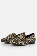 Marco Tozzi Leopard Instappers beige Textiel