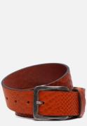 Ziengs Riem krokodillenprint cognac Leer