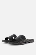 Oh My Sandals Slippers zwart Leer