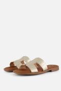 Oh My Sandals Slippers goud Leer