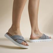 Feyn Slippers wit Leer