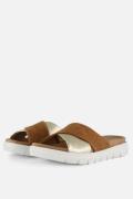 Feyn Slippers cognac Leer