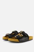 Aqa Slippers zwart Textiel