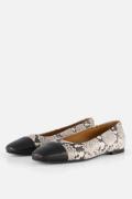 Linea Zeta Snake Ballerina's zwart Leer