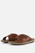 Rieker Bend Morelia Slippers bruin Imitatieleer