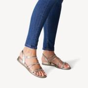 Tamaris Sandalen goud Textiel
