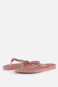 Havaianas Slim Logo Metallic Slippers roze Rubber