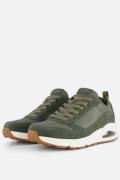 Skechers Uno Stacre Sneakers groen Leer