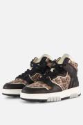 Giga Leopard Sneakers zwart Leer
